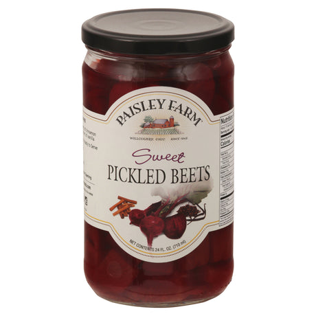 Paisley Farm Sweet Pickled Beets, 6-24 oz  - Classic Sweet Flavor