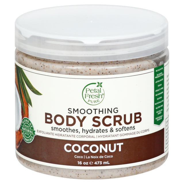 Petal Fresh Pure Coconut Scrub 6-Pack: Exfoliating Body Scrub & Moisturizer