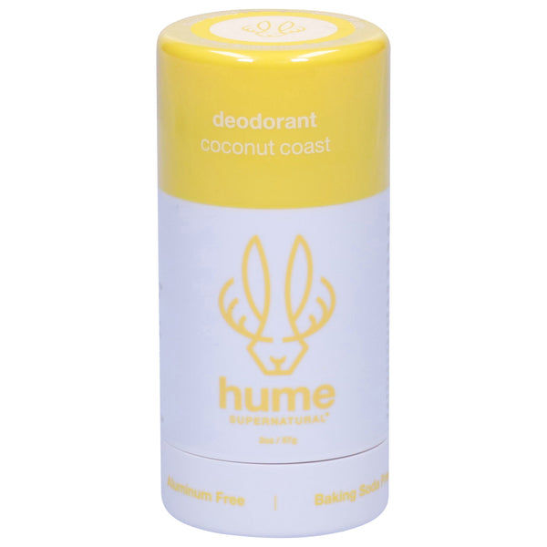 Hume Supernatural Deodorant - Coconut Coast Scent - 2 Oz Stick