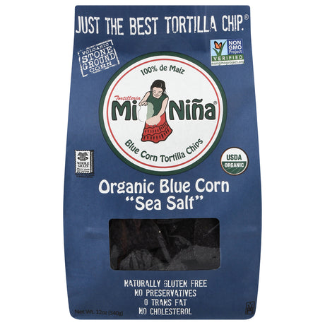 Mi Nina Blue Corn Tortilla Chips: 9-Pack Case | Authentic & Delicious OG2
