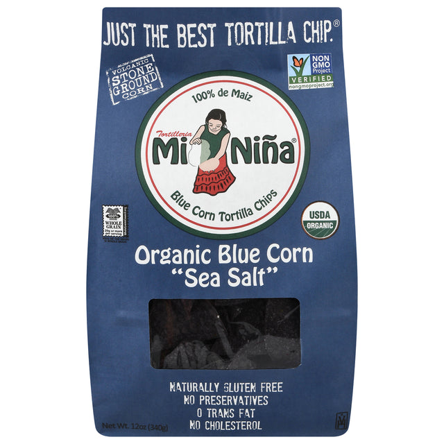 Mi Nina Blue Corn Tortilla Chips: 9-Pack Case | Authentic & Delicious OG2
