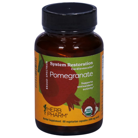 Herb Pharm Pomegranate Organic 2 System Support Capsules - 60 Count