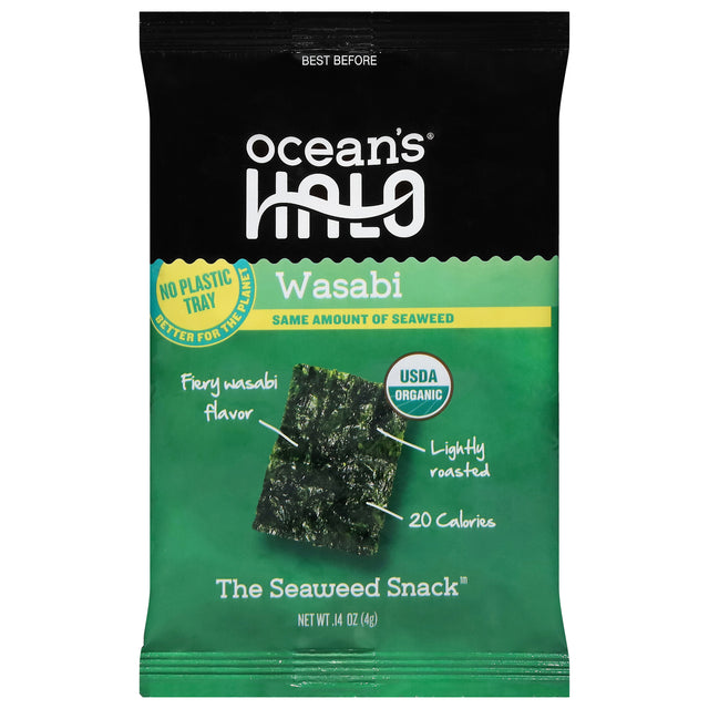 Ocean's Halo Wasabi Seaweed Snacks: 20 Count, Healthy & Delicious On-the-Go Treat
