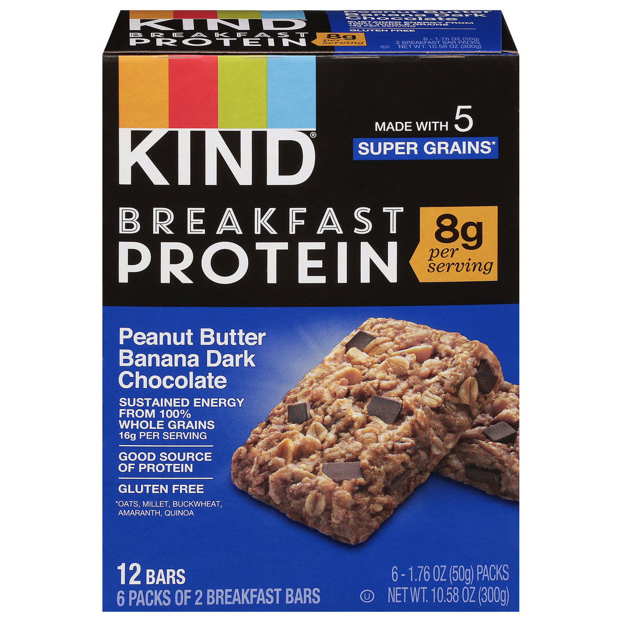 Kind: Peanut Butter Banana Dark Chocolate Bars - 5 Count Case - Healthy Snack