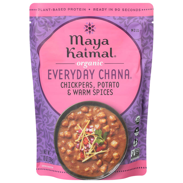Maya Kaimal Chana Organic Chickpea Pot Spice (Pack of 6) - 10 oz Pouches