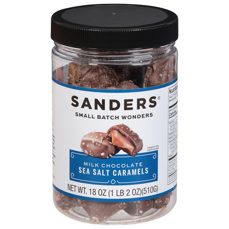 Sanders Milk Chocolate Sea Salt Caramels - 6 Count - 18 oz