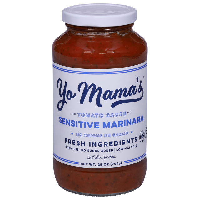 Yo Mama's Sensitive Marinara Sauce: Low Acid, Gluten-Free | Yo Mama's Foods