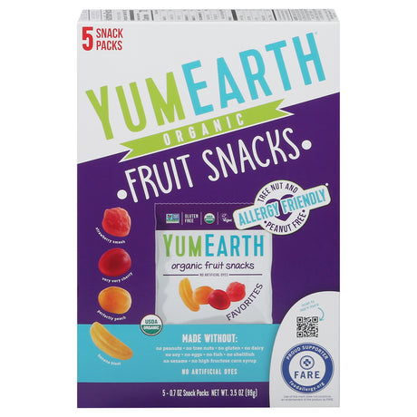 YumEarth Organic Fruit Snacks: 6 Pouches | Healthy Kids Snacks & Treats