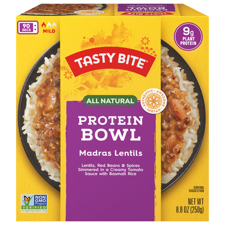 Tasty Bite Chili & Rice Bowl, 8.8 oz, 6-Pack - Ready to Eat Indian Meal