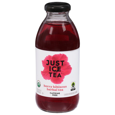 Just Ice Tea: Berry Hibiscus Tea, 12 Pack | Organic Iced Tea, 16 fl oz Cases