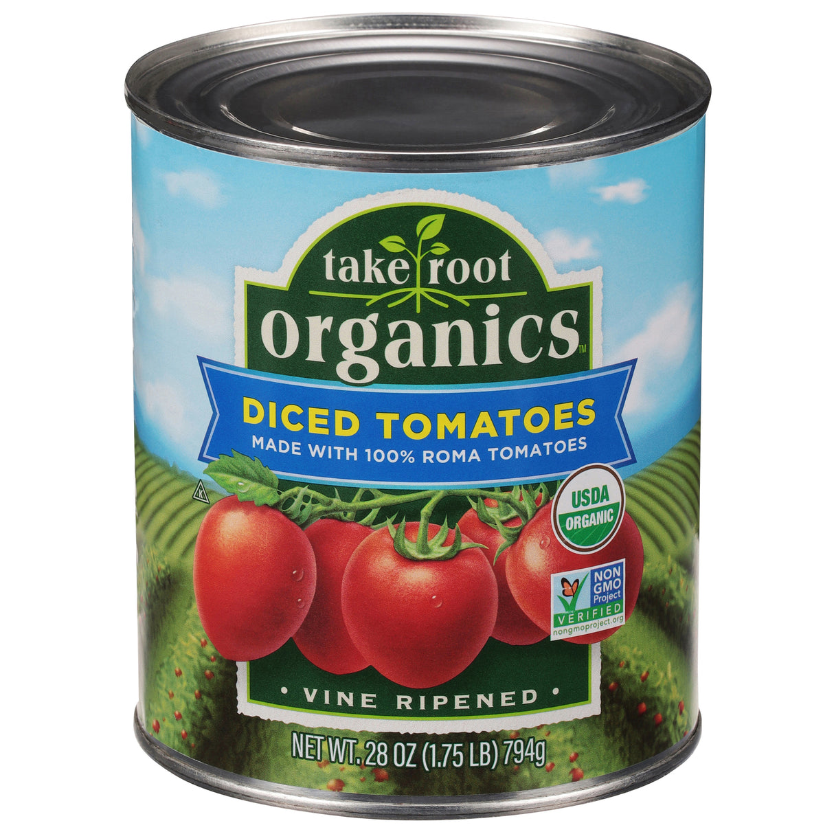Take Root Organics Diced Tomatoes (6x28oz): Organic, Rich Italian Flavor