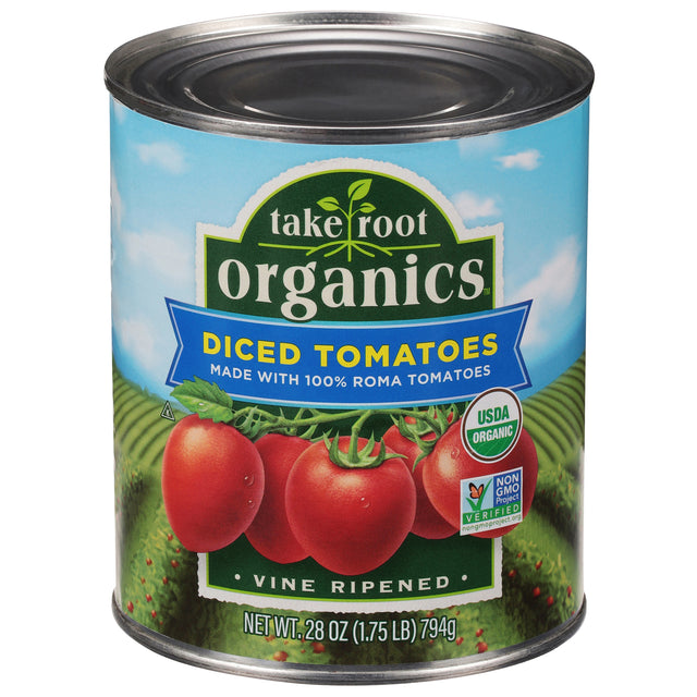 Take Root Organics Diced Tomatoes (6x28oz): Organic, Rich Italian Flavor