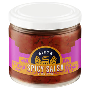 Siete Casera Spicy Salsa (6-10.5 Oz ) - Pack of 6 - Authentic Mexican Flavor