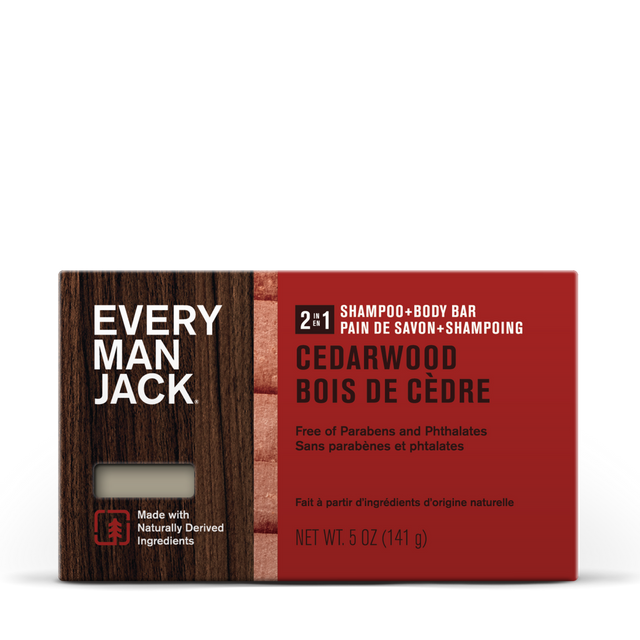 Every Man Jack Body Bar Shampoo 2-in-1 Cedarwood, 5 Ounce - Cozy Farm 