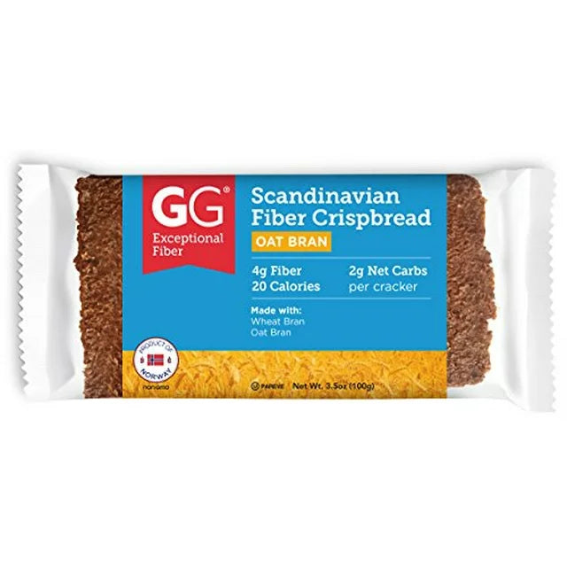 Gg Unique Fiber Crispbread Scandinavia Oat - Case of 15 - 3.5 oz. Packs - Cozy Farm 