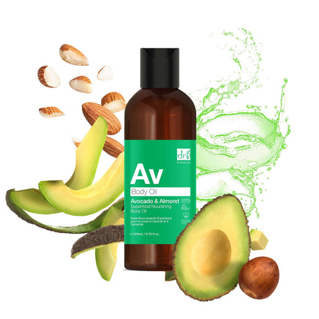 Doctor Botanicals Abdominal Body Oil - Avocado Almond, 6.76 Fluid Ounces - Cozy Farm 