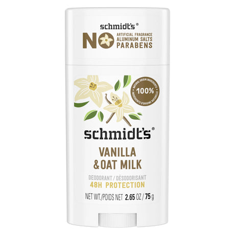 Schmidts - Vanilla Oatmilk Deodorant, 2.65 oz - Natural Odor Protection