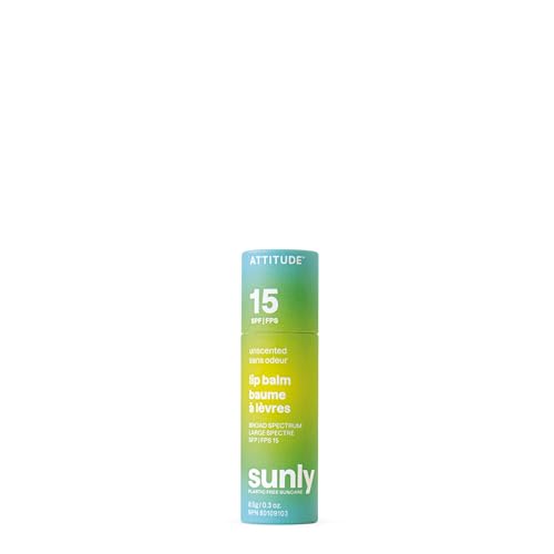 Attitude - Unscented Lip Balm SPF 15, 0.3 oz - Sun Protection