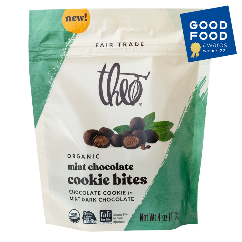 Theo Chocolate (Pack of 6) 4oz Dark Mint Cookie Bites - Cozy Farm 