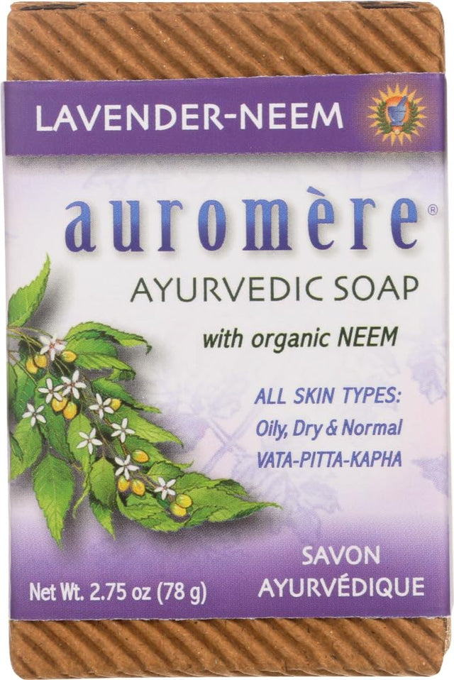 Auromere Bar Soap - Ayurvedic Lavender Neem - 2.75 Oz
