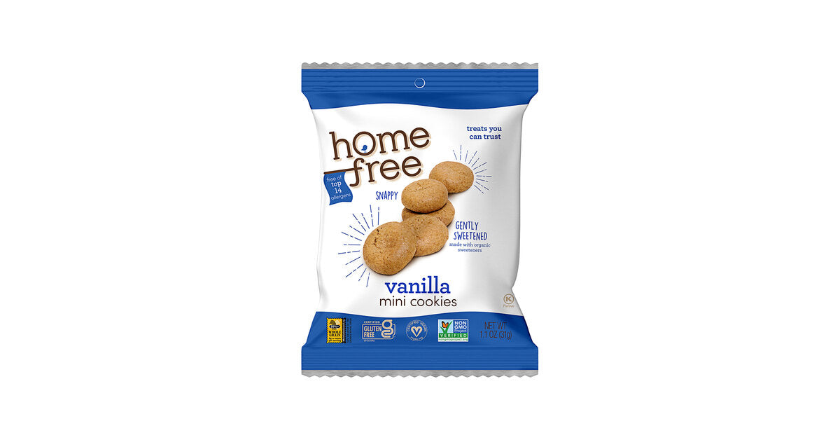 Homefree Gluten-Free Vanilla Mini Cookies, 1.1 Oz. Pack of 10