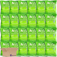24 bags of Kettle Brand Jalapeno potato chips with a cardboard box.