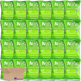 24 bags of Kettle Brand Jalapeno potato chips with a cardboard box.