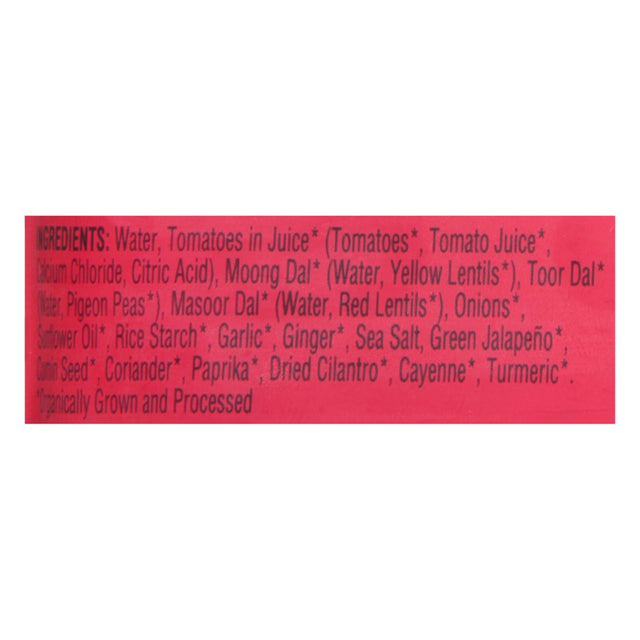 Maya Kaimal Dal - Lentil, Tomato & Garlic (Pack of 6) - 10 oz - Indian Simmer Sauce