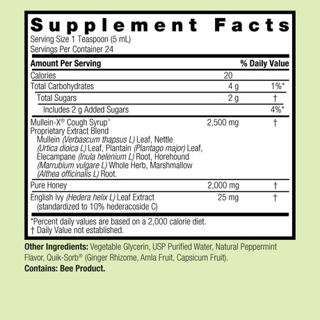 Nature's Answer Mullein-X Multi-System Cough Syrup, 4 fl oz