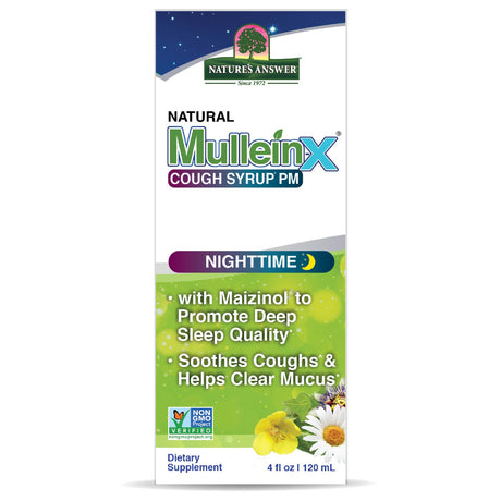 Nature's Answer Mullein X PM Nighttime Cough Syrup, 4 fl oz