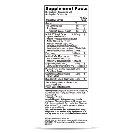 Nature's Answer Mullein X PM Nighttime Cough Syrup, 4 fl oz