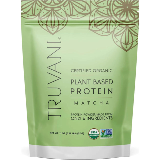 Truvani - Organic Matcha Protein Powder, 11 oz (Pack of 1) - GMO-Free, USA