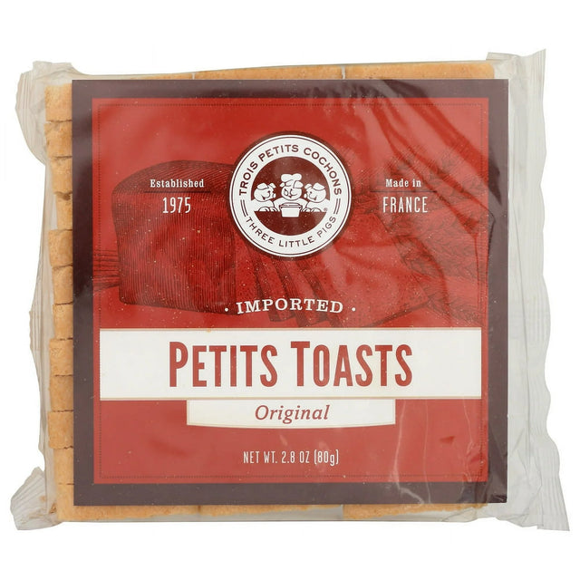 Trois Petits Cochons - Petits Toasts, 2.8 oz (Case of 24) - Crispy Oven Baked