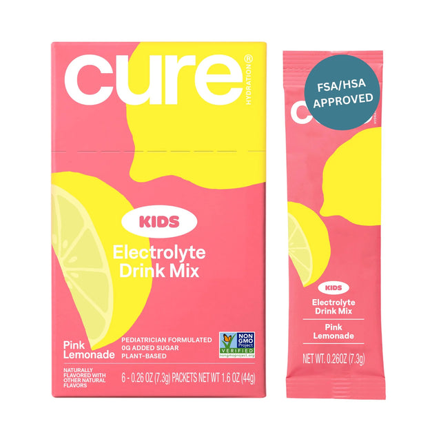 Cure Hydration Kids - Pink Lemonade, 1.6 oz (Each) - Electrolyte Drink Mix