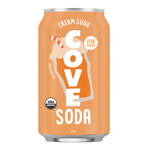 Cove Soda - Cream Soda, 12 fl oz (Pack of 12) - Organic Cream Soda