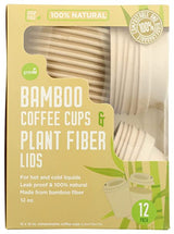 Greenlid 12 Oz Bamboo Cups & Lids, Case of 10 x 12 Ct - Cozy Farm 