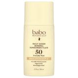 Babo Botanicals - Sheer Sunscreen SPF 50, 1.7 fl oz - Gentle Sun Protection