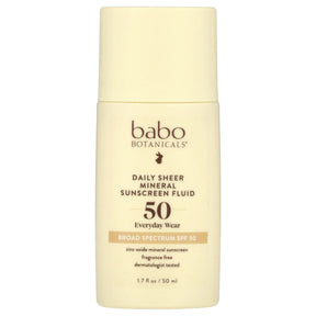 Babo Botanicals - Sheer Sunscreen SPF 50, 1.7 fl oz - Gentle Sun Protection
