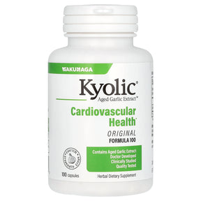 Kyolic Cardiovascular Health Support: Aged Garlic Extract Hi-po Formula 100 (100 Capsules) - Cozy Farm 