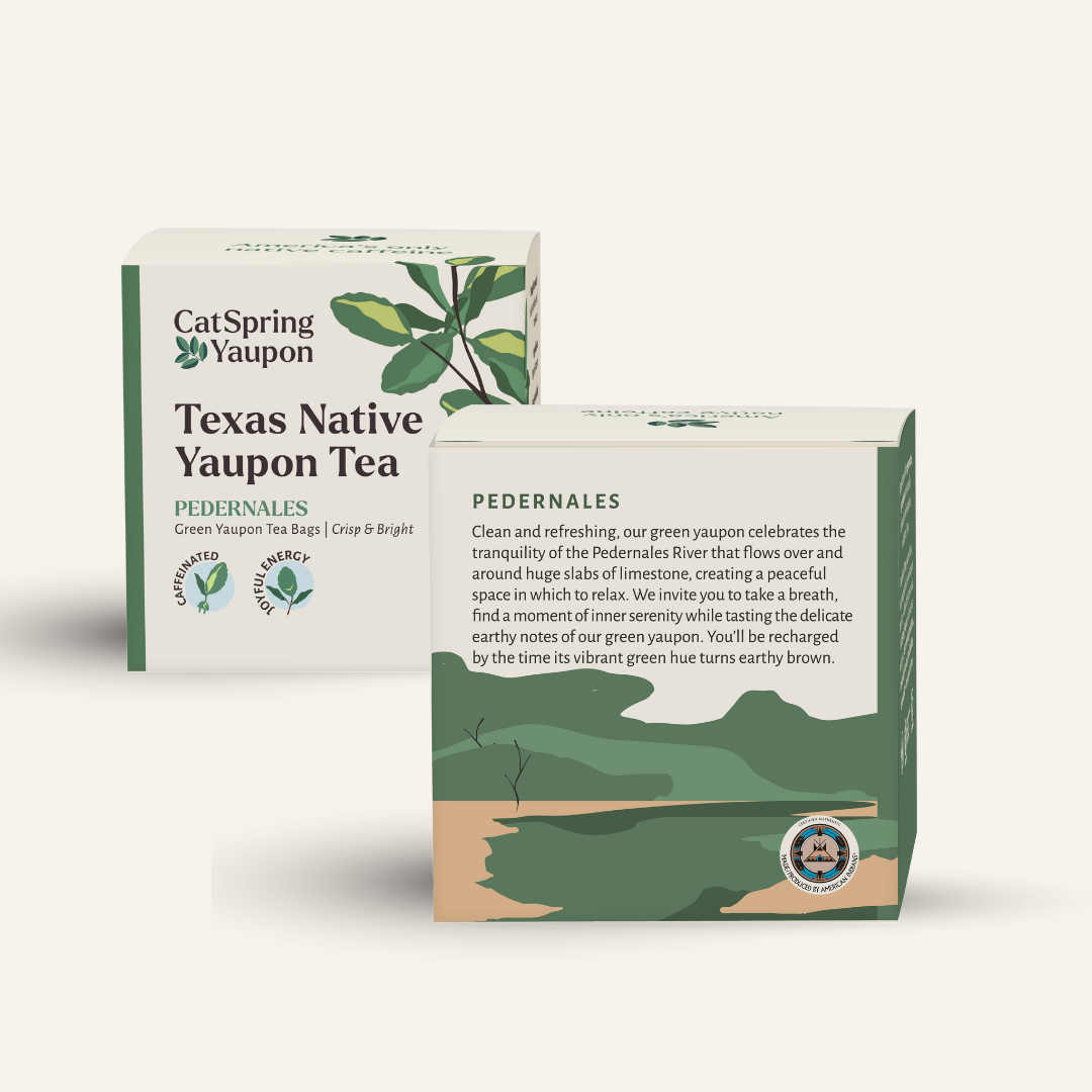 Case of Pedernales Green Yaupon – Green Yaupon – Loose Leaf & Tea bags
