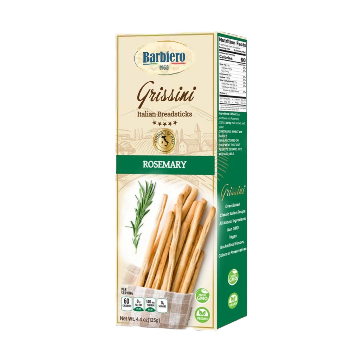Barbiero Grissini Italian Breadsticks with Rosemary, 125g