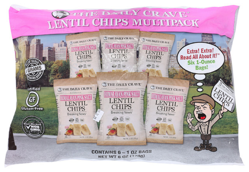 The Daily Crave - Lentil Chips Multipack (Pack of 4-6/1 Oz) - Cozy Farm 