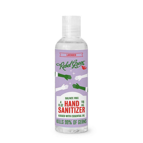 Rebel Green Lavender Hand Sanitizer - Case of 16 - 4 fl. oz. - Cozy Farm 