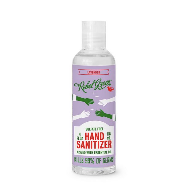 Rebel Green Hand Sanitizer Lavender - Case of 16 - 4 fl. oz. - Cozy Farm 