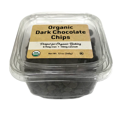 Woodstock Dark Chocolate Chips 12 oz Tub - Pack of 12