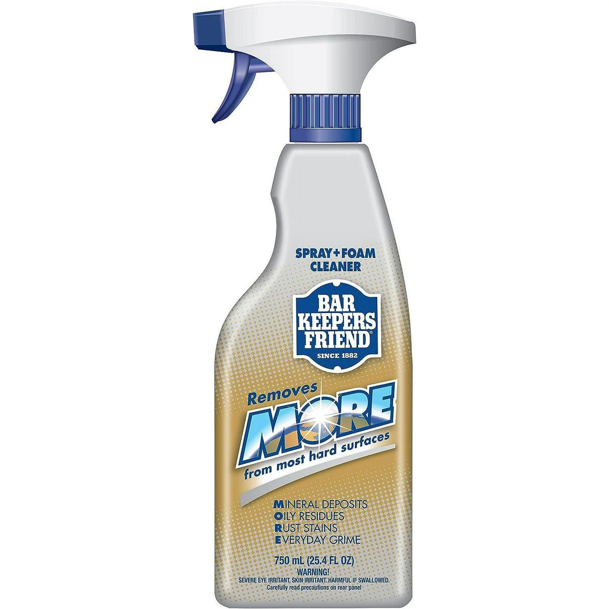 Bar Keepers Friend Spray & Foam  Multi-Surface Cleaner MORE, 25.4 fl oz, Pack of 6