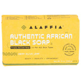 Alaffia Authentic African Black Soap Shea & Lemongrass Triple Milled Bar Soap - 5 Oz - Cozy Farm 
