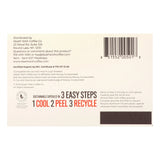 Back of a coffee capsule packaging with text and a barcode.