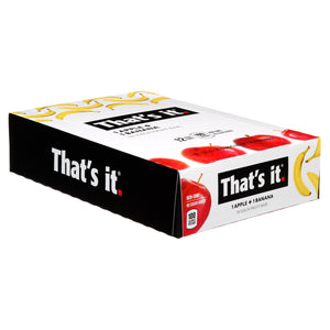 That's It Apple and Banana Fruit Bars, 100% Real Fruit, Gluten Free, 1.2 oz Bars, Case of 12