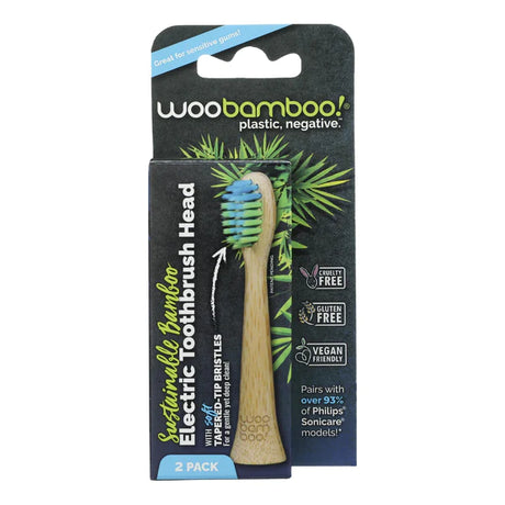 Woobamboo - Electric Toothbrush Head Sustainable 6-Pack - Cozy Farm 